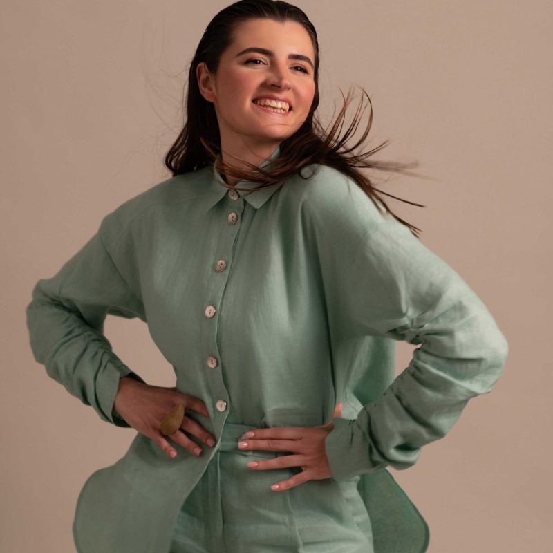 Mabliss Couture - Laneni Komplet Marta u Mint boji