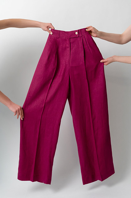 Mabliss Couture - Set Estera - Ženski laneni komplet, donji dio